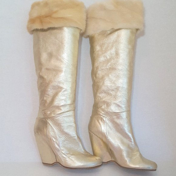 Giuseppe Zanotti Gold Boots OBO 💕 - Picture 1 of 11